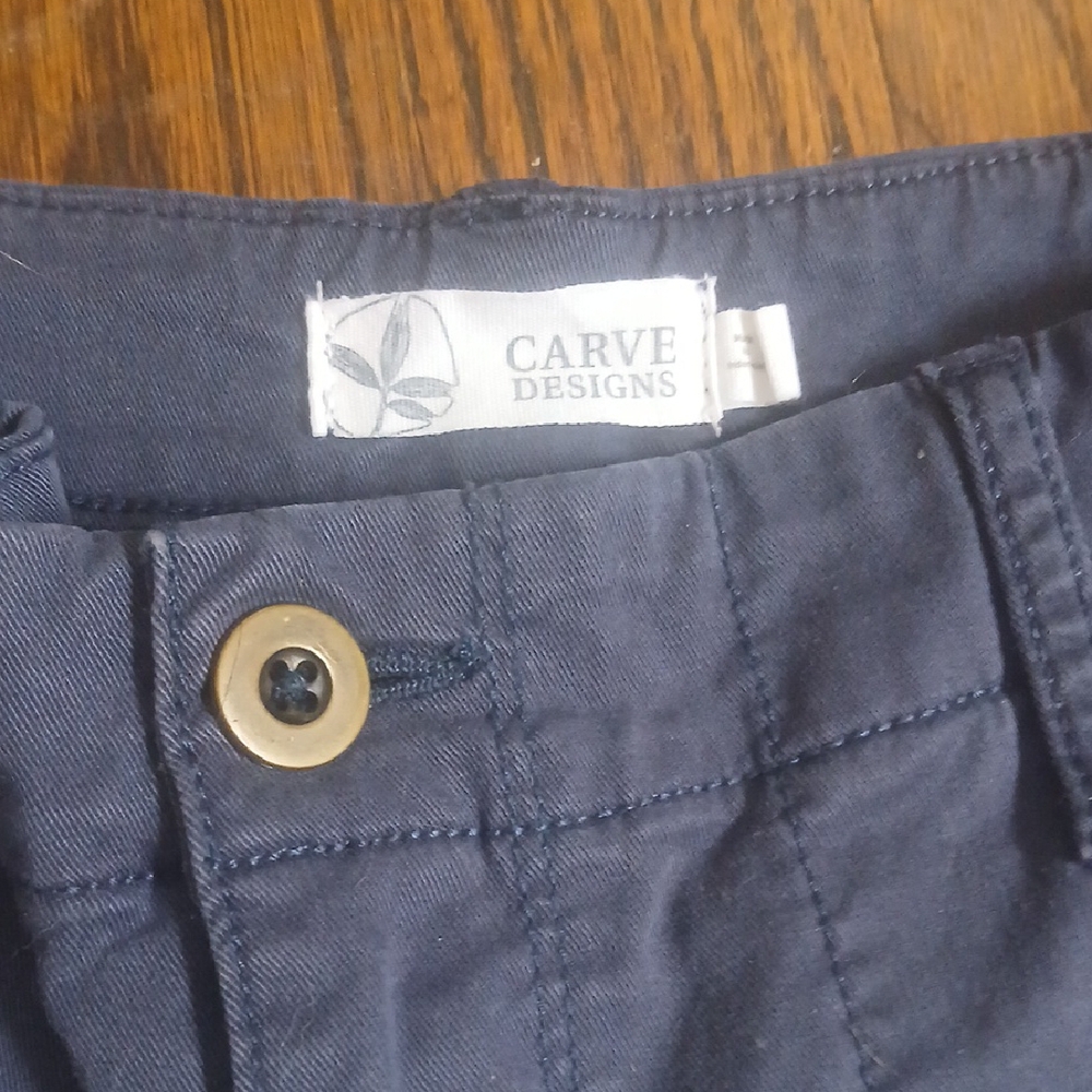 Carve Designs Dark Blue Women's Bermudas - Picture 2 of 3